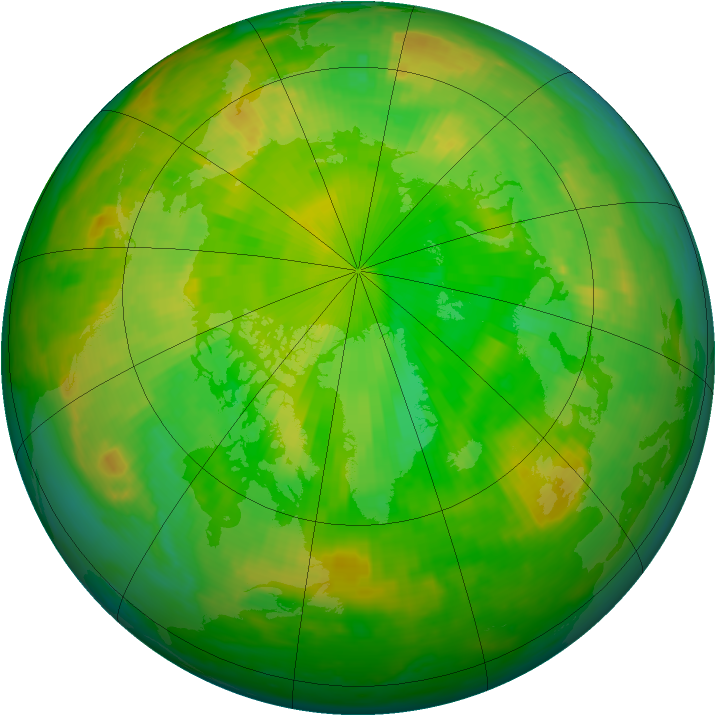 Arctic ozone map for 27 June 1998
